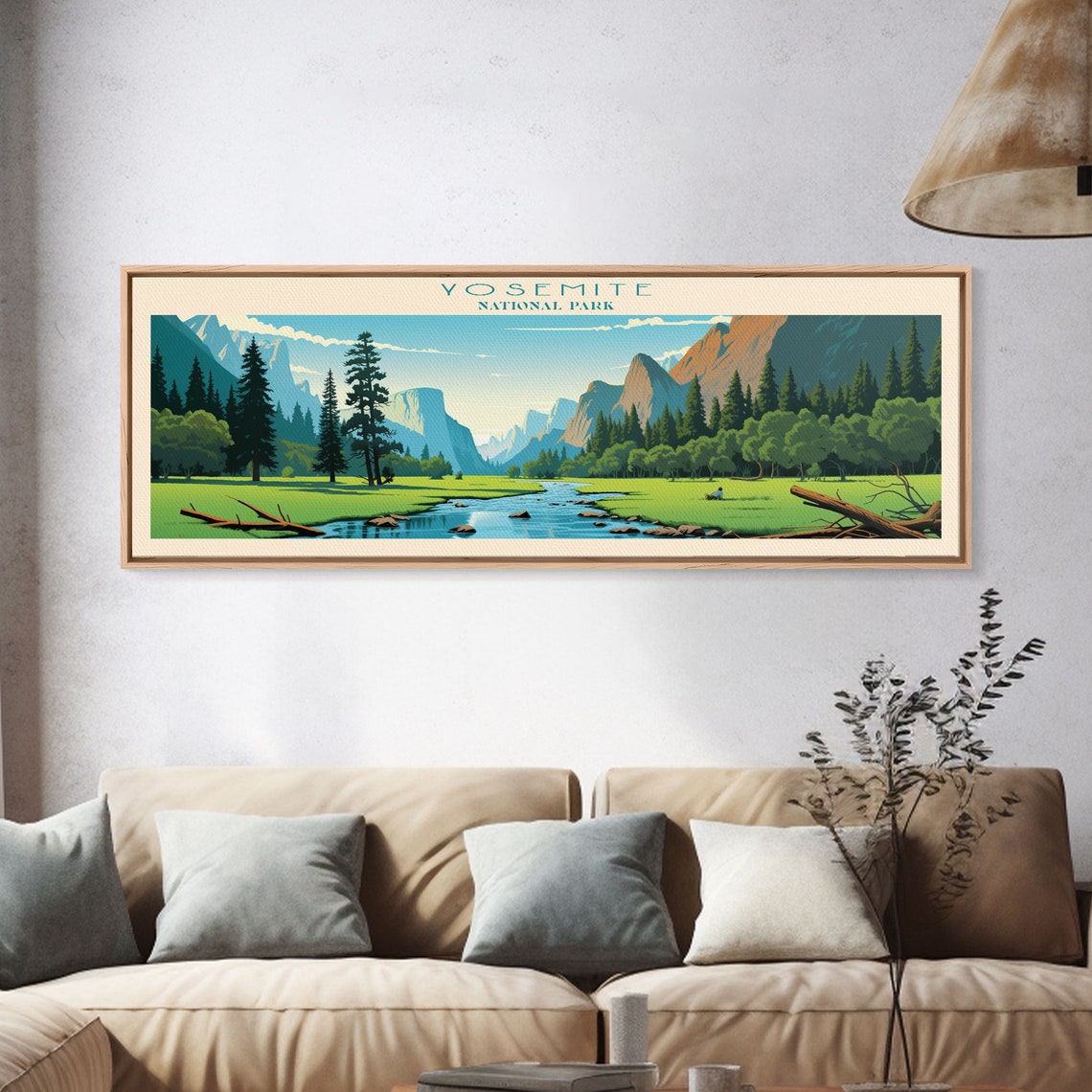 Yosemite National Park California Valley River Cliffs Travel Poster - Image 3