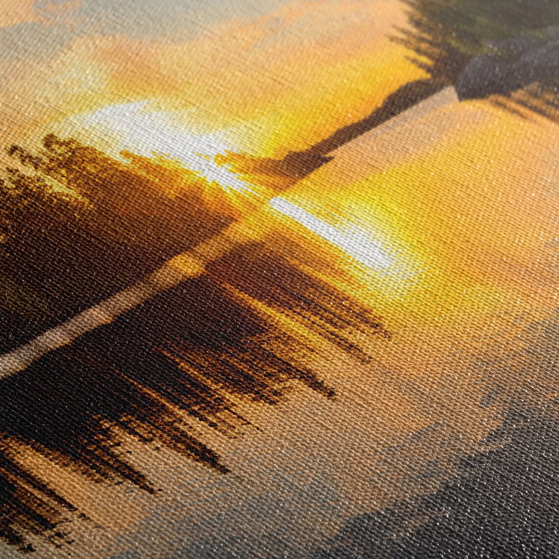 Voyageurs National Park Sunset Lake Sunburst Reflection Panoramic Poster - Image 2