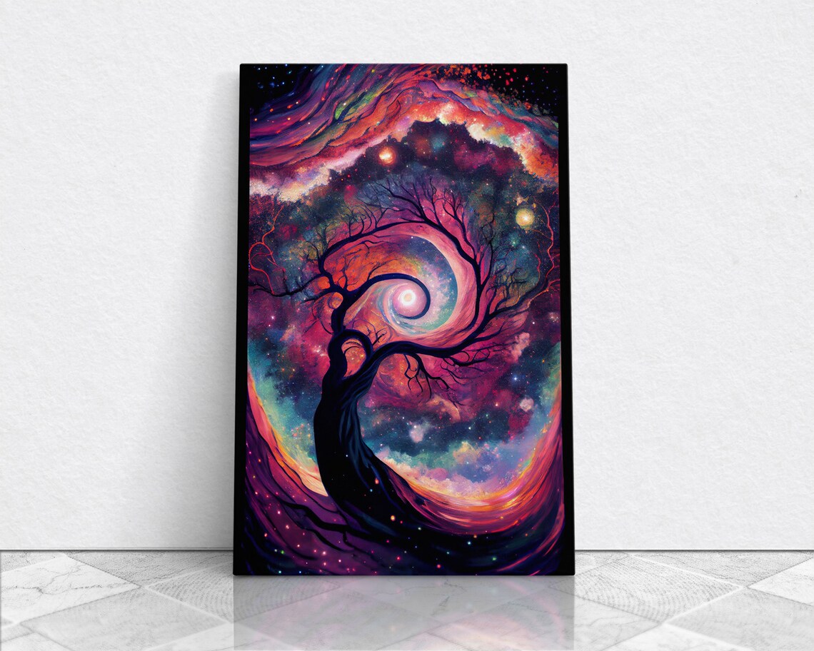 Whimsical Wisteria Tree, Psychedelic Art Print - Image 5