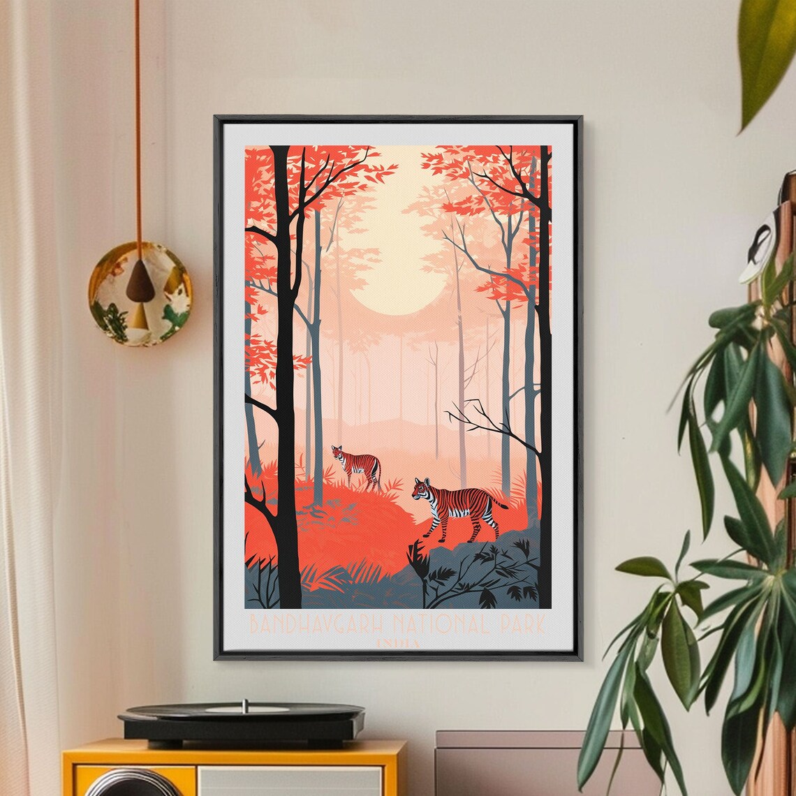 Bandhavgarh National Park India Tigers Misty Forest Sunrise Travel Poster - Image 5