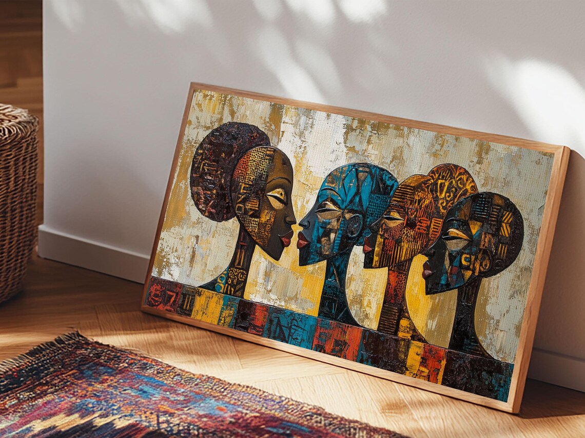 Afrocentric Geometric Art Print, African Wall Decor - Image 2