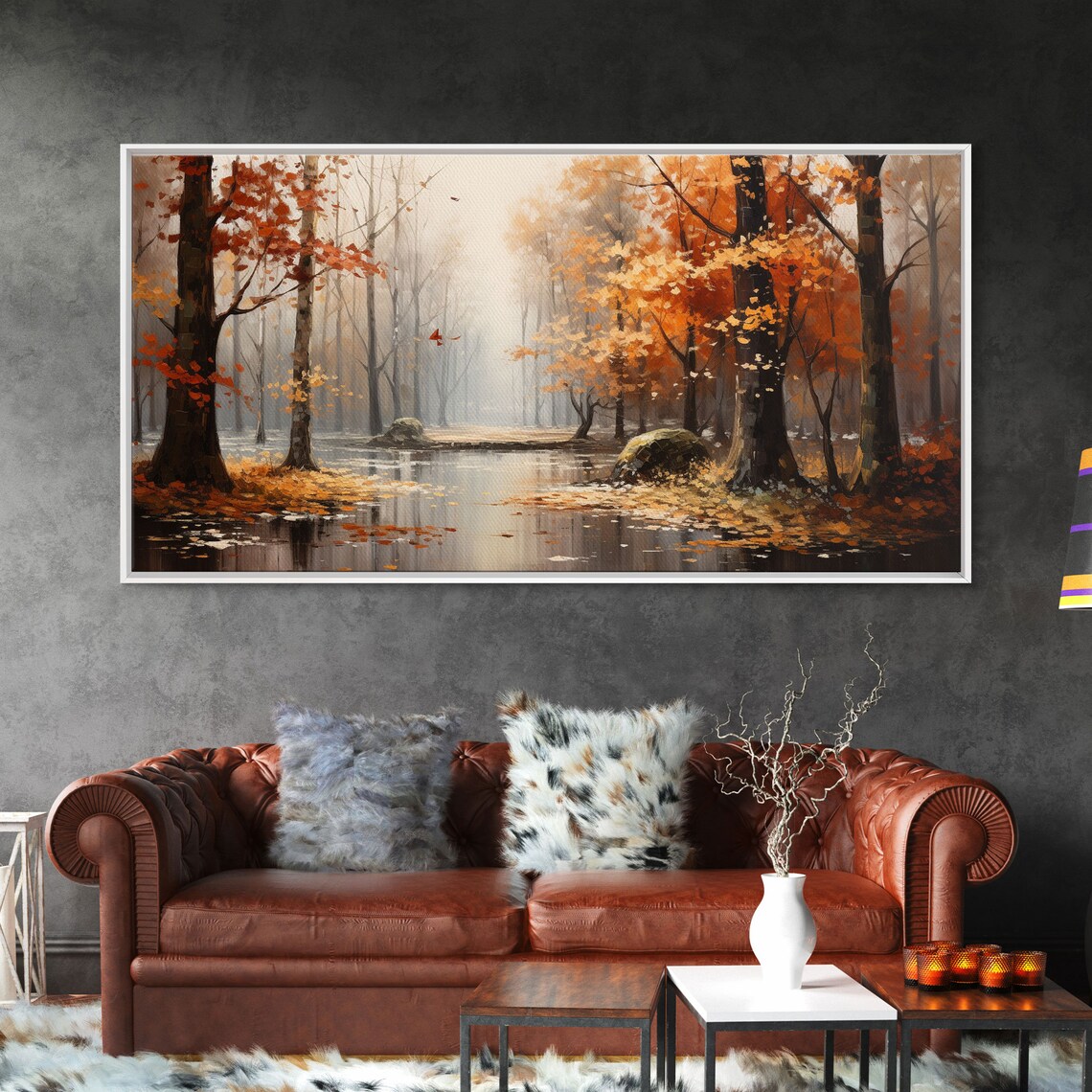 Fall Centerpiece Landscape Painting Art Print - Image 6