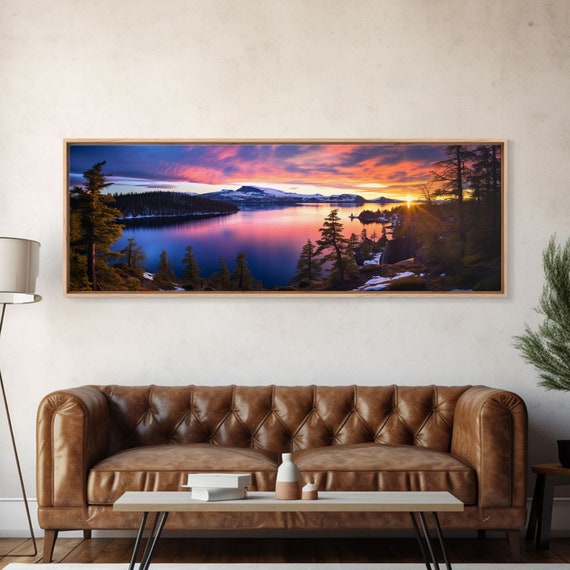 Panoramic Of Crater Lake National Park Extra Large Wall Art Panoramic Wall Art Panoramic Print Landscape Photography Landscape Print