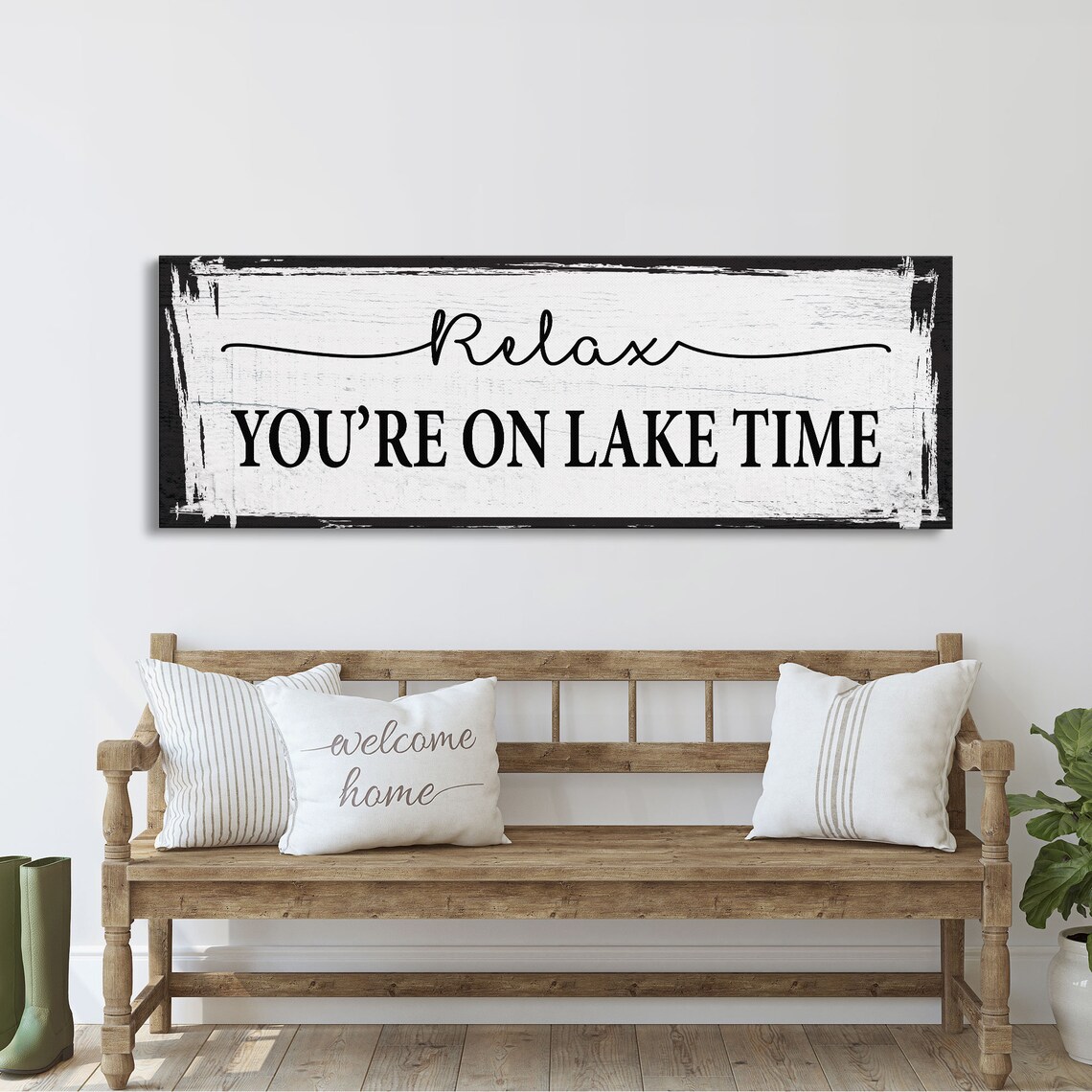 Relax You're On Lake Time Lake House Art Print - Image 3