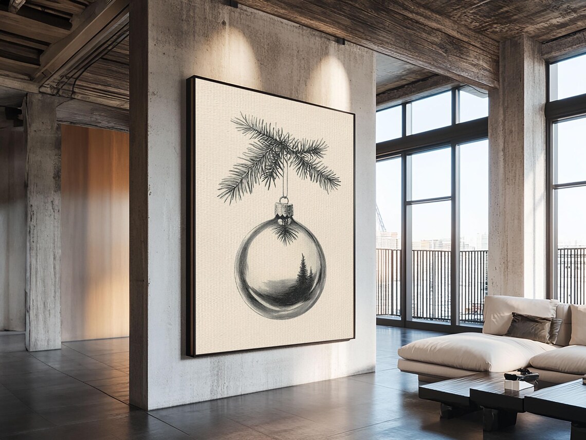 Christmas Tree Ornament, Retro Boho Christmas - Image 5