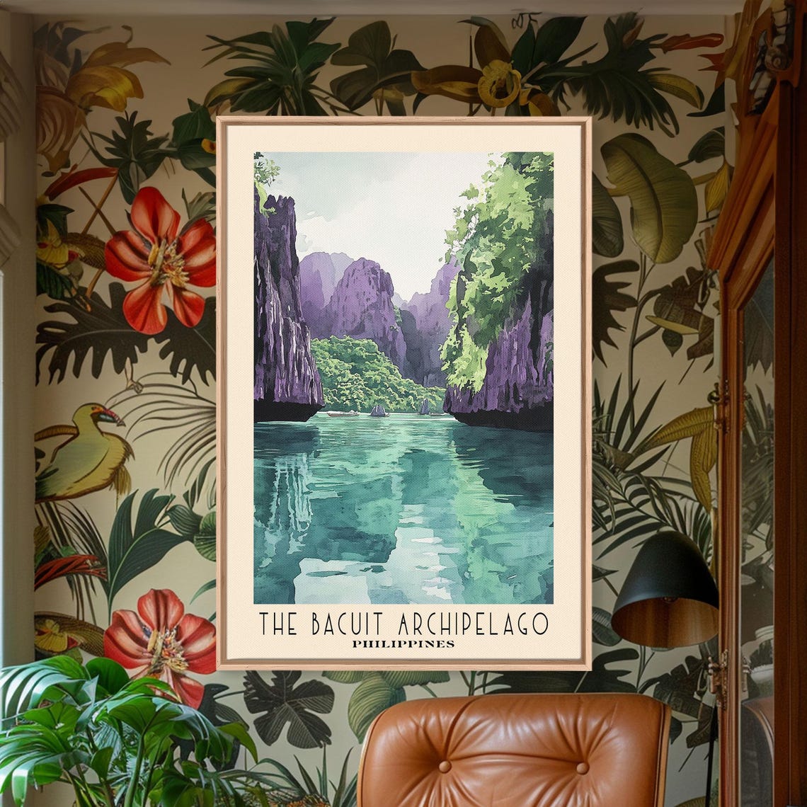 Bacuit Archipelago Philippines Limestone Cliffs Emerald Lagoon Poster - Image 2