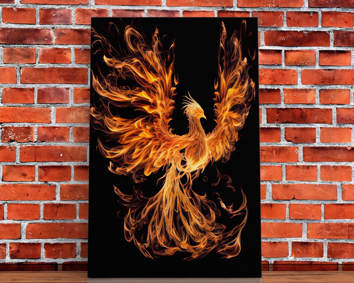 Phoenix Rebirth Art Print, Modern Abstract Decor - Image 4