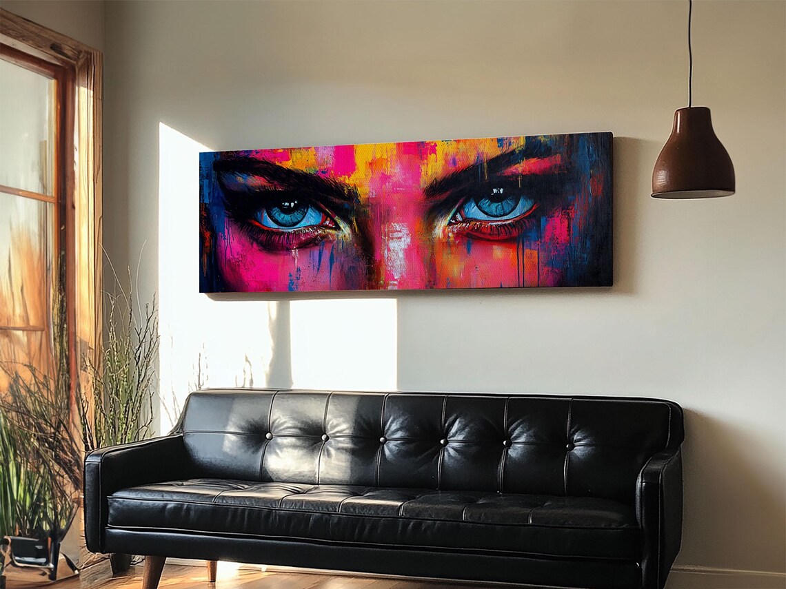 Vibrant Eyes Abstract Print Modern Whimsical Wall Art Colorful Art Gift Idea Bedroom Boho Artistic Expression Decor - Image 5