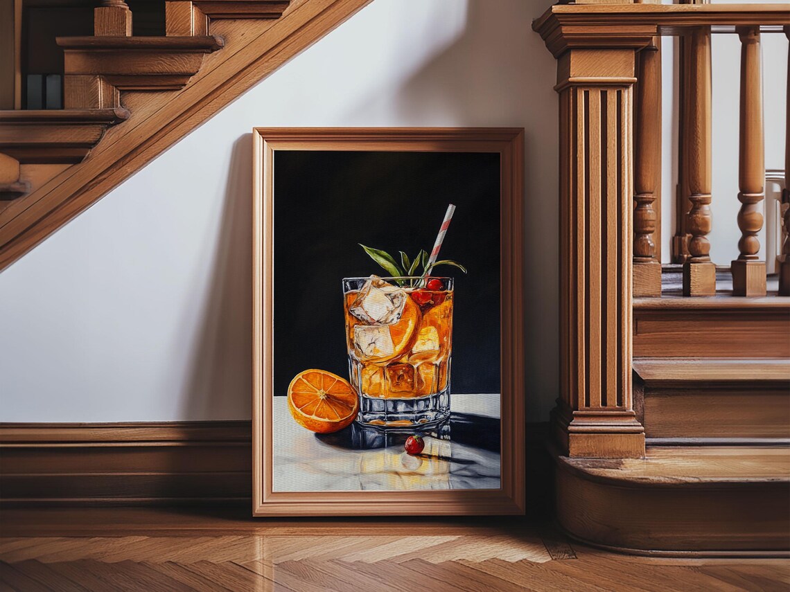 Whiskey Sour Watercolor Painting Print Cocktail Art Bar Decor Bar Cart Art Cocktail Wall Art Cocktail Painting Home Bar Decor - Image 6