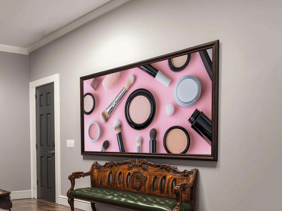Retro Preppy Makeup Print Makeup Art Makeup Painting Dorm Room Wall Art - Image 5