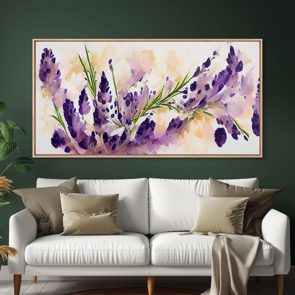 Wild Lavender Watercolor Botanical Purple Floral Farmhouse Wall Poster - Image 4
