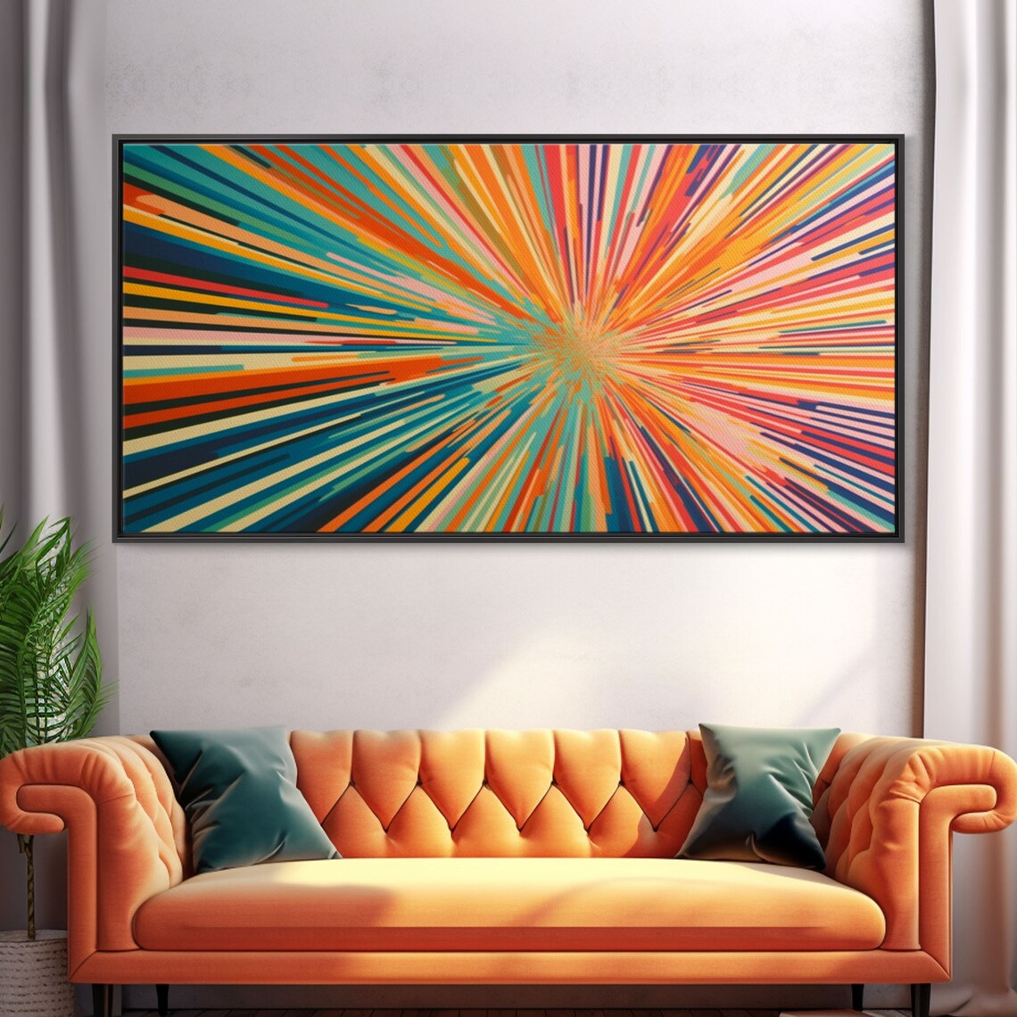 Mid-Century Modern Light Speed Tunnel, Art Print