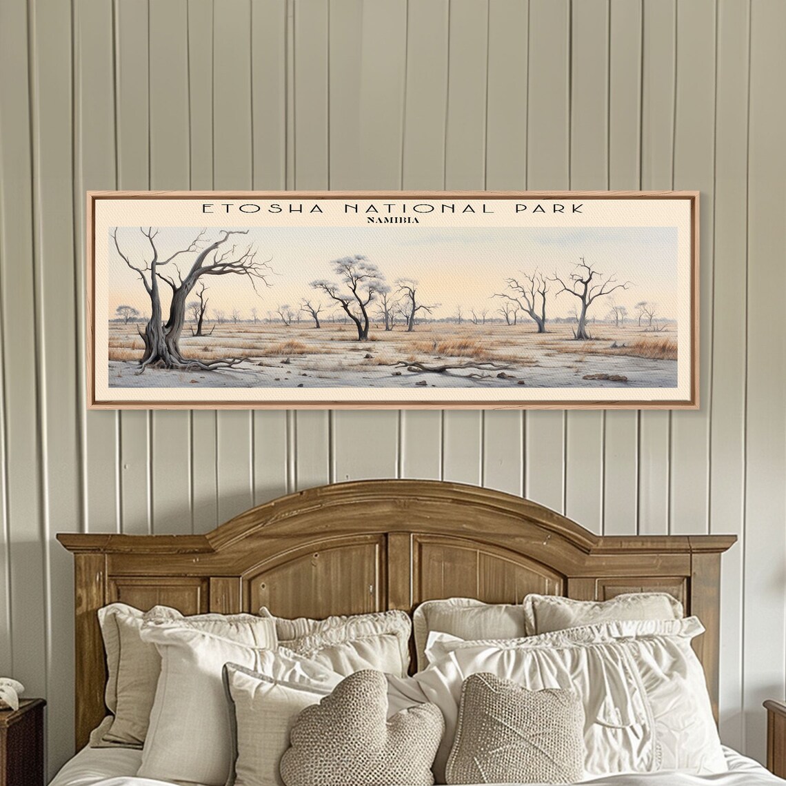 Etosha National Park Namibia Pale Savanna Camelthorn Trees Vintage Travel Poster - Image 6