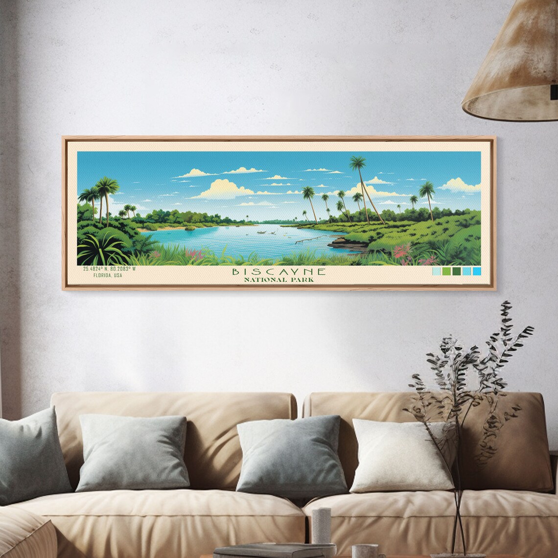 Biscayne National Park Florida Tropical Lagoon Panoramic Travel Poster - Image 4
