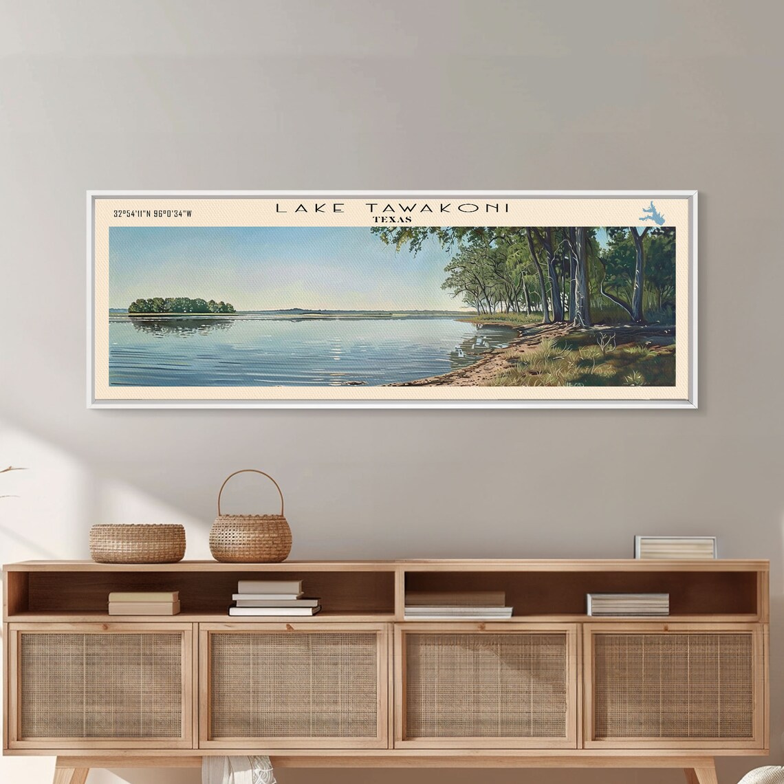 Lake Tawakoni Texas Travel Poster, Landscape Print - Image 2