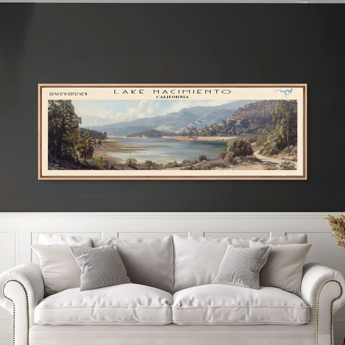 Lake Nacimiento California Travel Poster, Landscape - Image 4