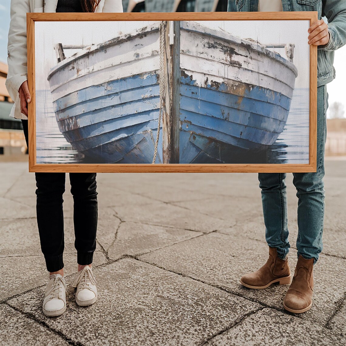 Old Wooden Ship Nautical Lakehouse Decor Wall Art Print - Image 5