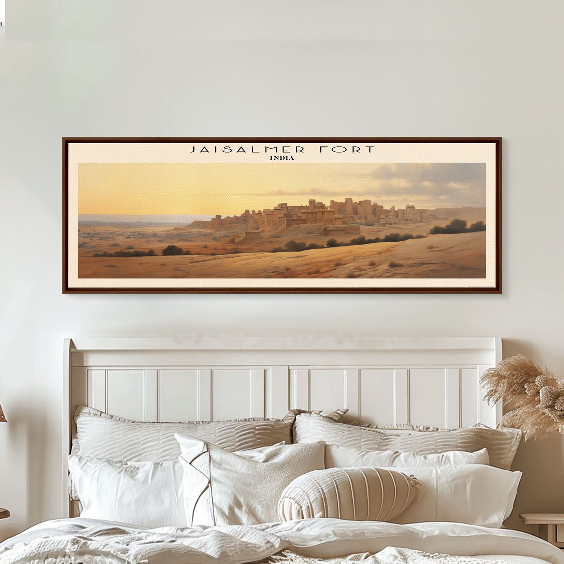 Jaisalmer Fort India Golden Desert Fort Sunset Panoramic Wall Poster