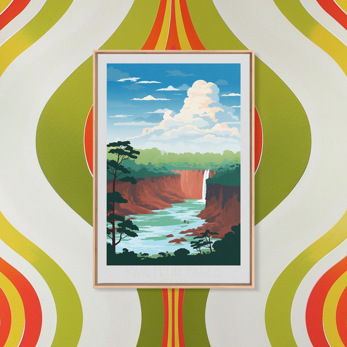 Kaieteur Falls Guyana Jungle Waterfall Red Cliffs River Poster - Image 3