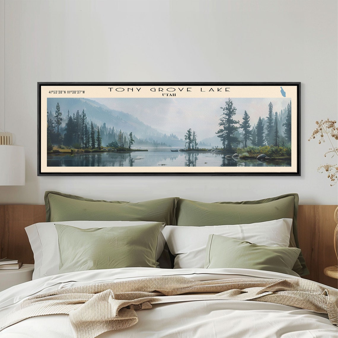 Tony Grove Lake Utah Panoramic Misty Alpine Pines Wall Art Poster - Image 5