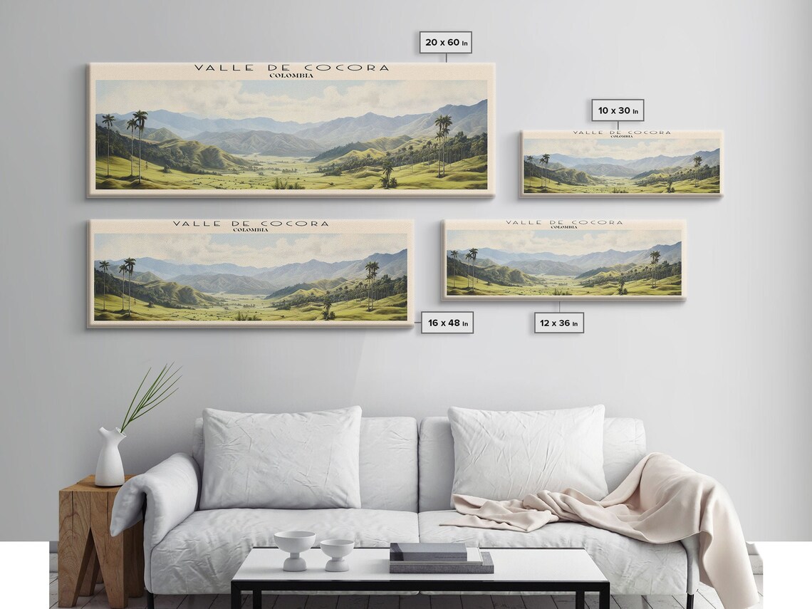Valle De Cocora Colombia Travel Poster, Panoramic View - Image 2