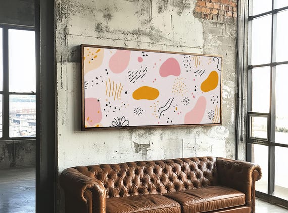 Mid Cenutry Modern Retro 90s Inspired Shopping Mall Wall Art Print Abstract Art Horizontal Ready To Hang