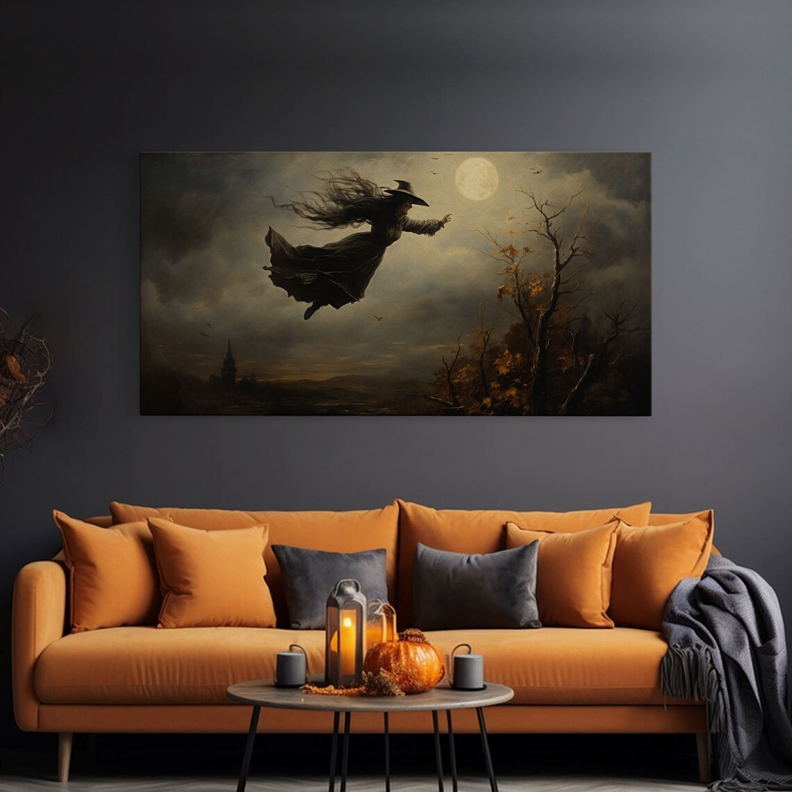 The Flying Witch, Halloween Horror Art Print - Image 3
