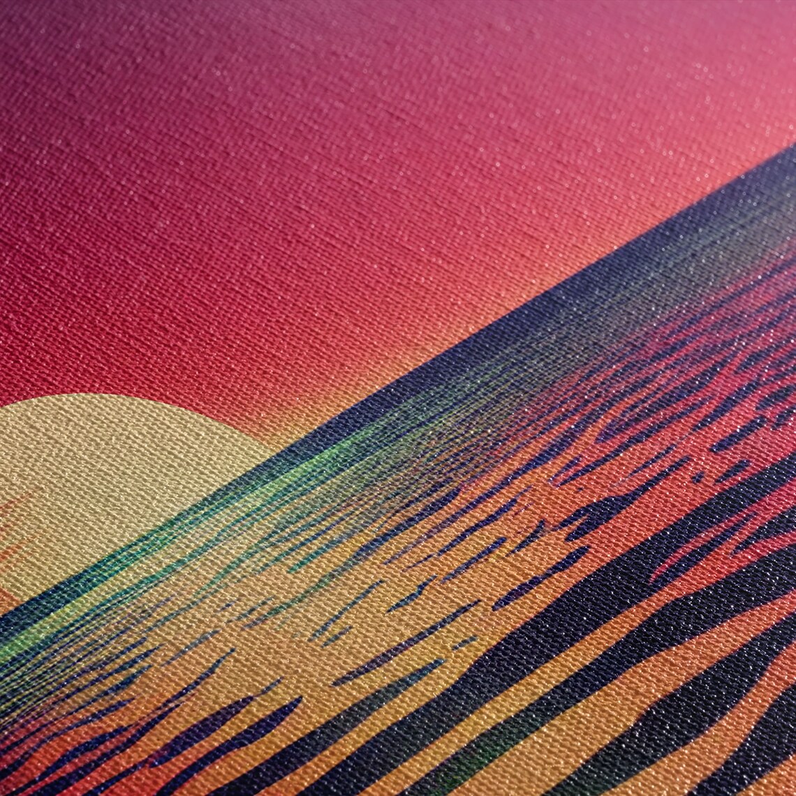 Abstract Sunset Sky Painting, Modern Wall Art Print - Image 2