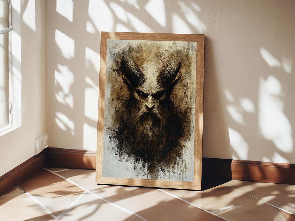 Portrait Of A Demon, Macabre Wall Art Print - Image 6