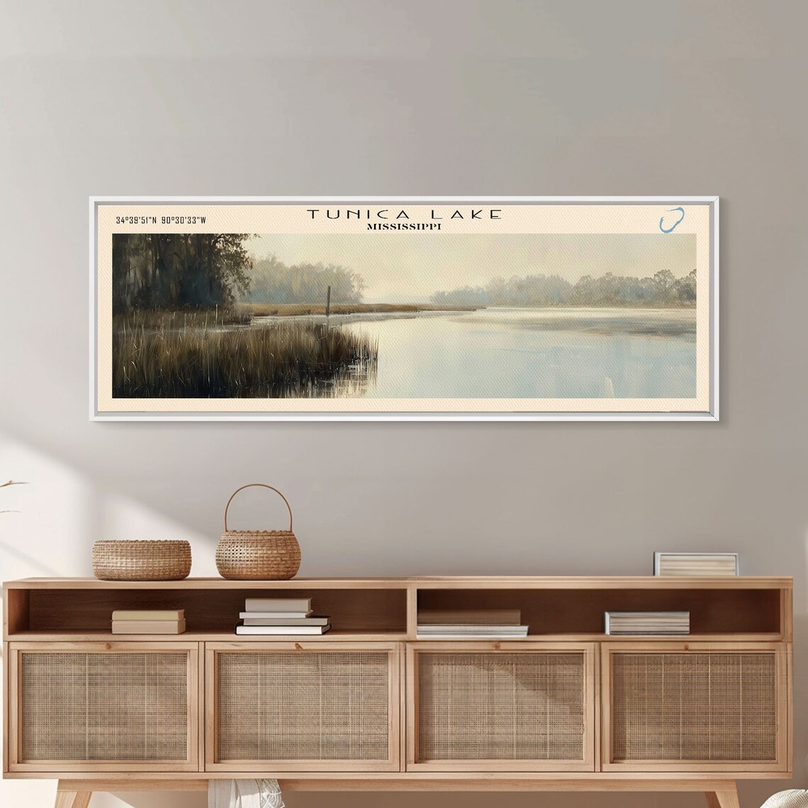 Tunica Lake Mississippi Travel Poster, Lake House Decor - Image 2