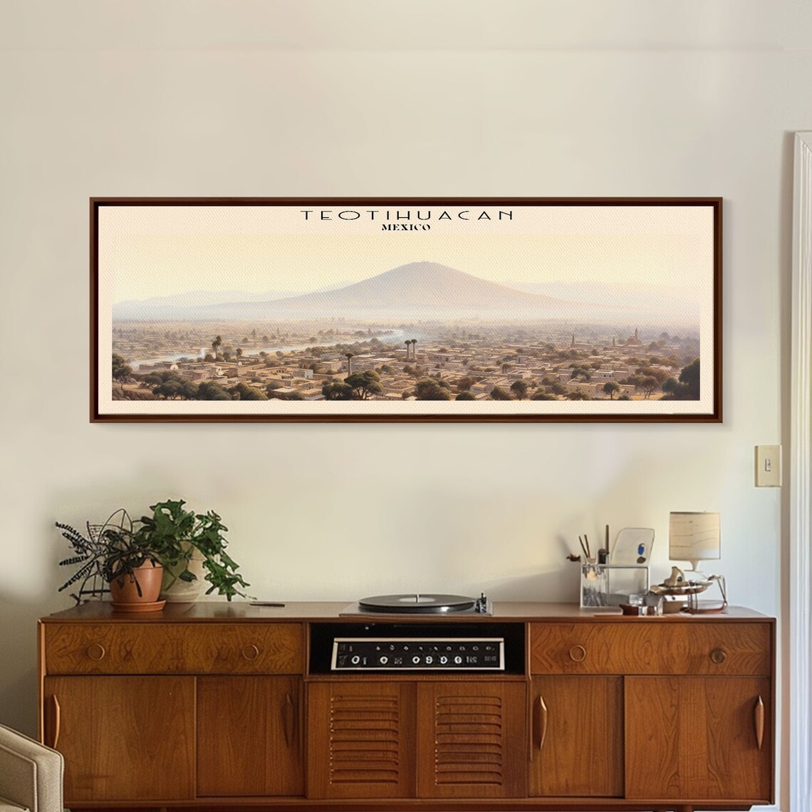 Teotihuacan Mexico Travel Poster, Panoramic Art Print - Image 6