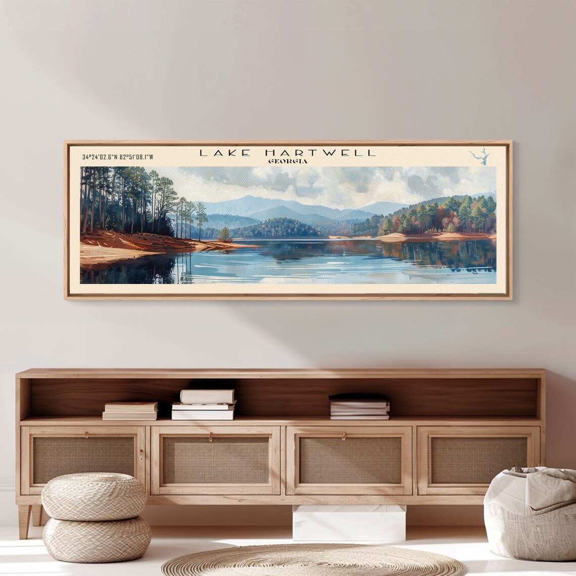 Lake Hartwell Georgia Travel Poster, Lake House Decor - Image 6
