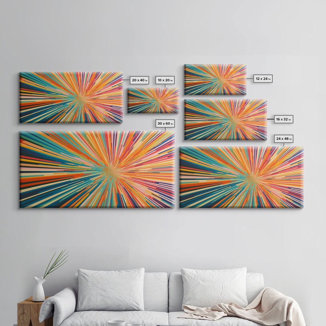 Mid-Century Modern Light Speed Tunnel, Art Print - Image 2