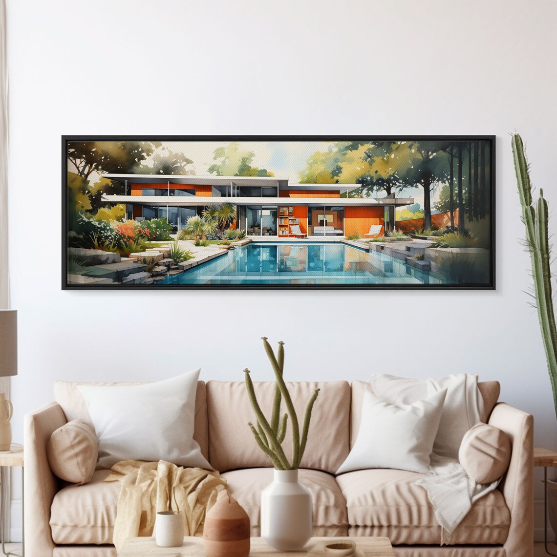Midcentury Modern Architecture Art Print, Retro MCM - Image 5