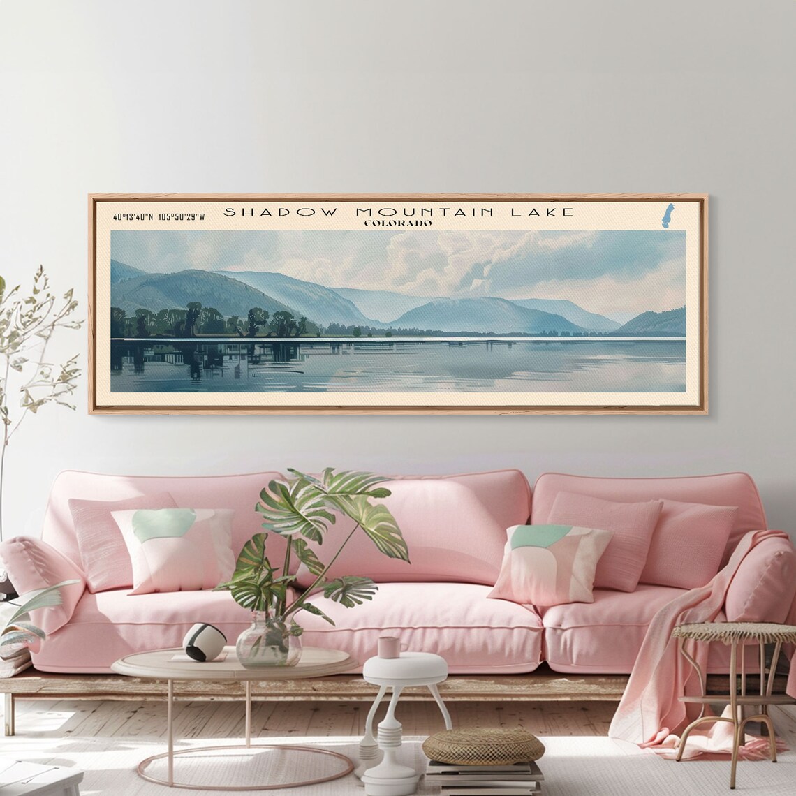 Shadow Mountain Lake Colorado Mirrored Peaks Wide Calm Travel Poster - Image 3