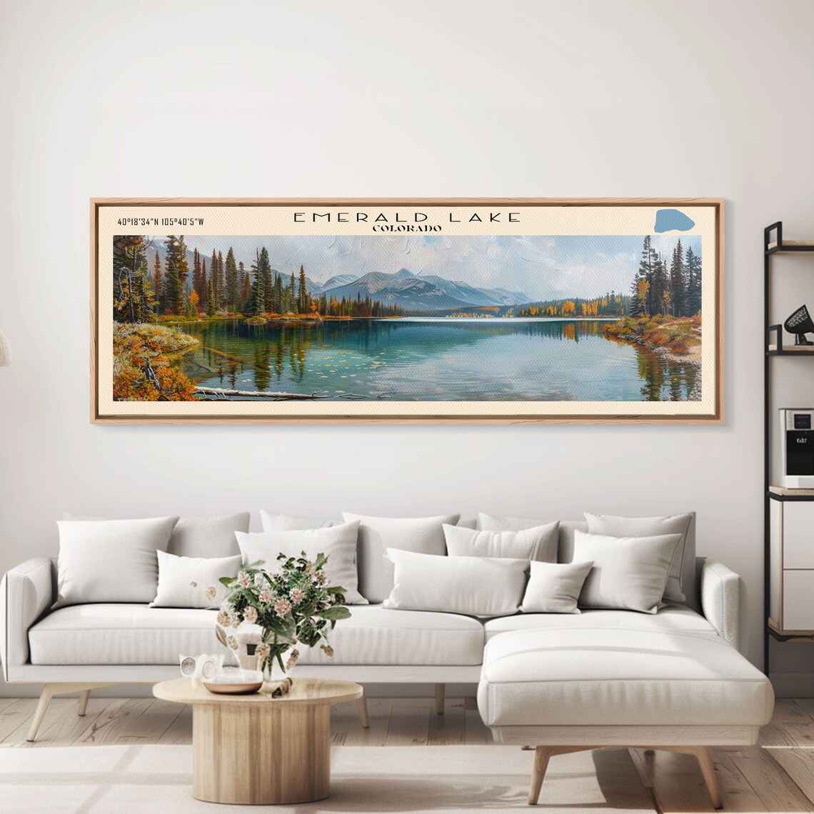 Emerald Lake Colorado Mountain Peaks Pine Forest Green Water Poster - Image 3