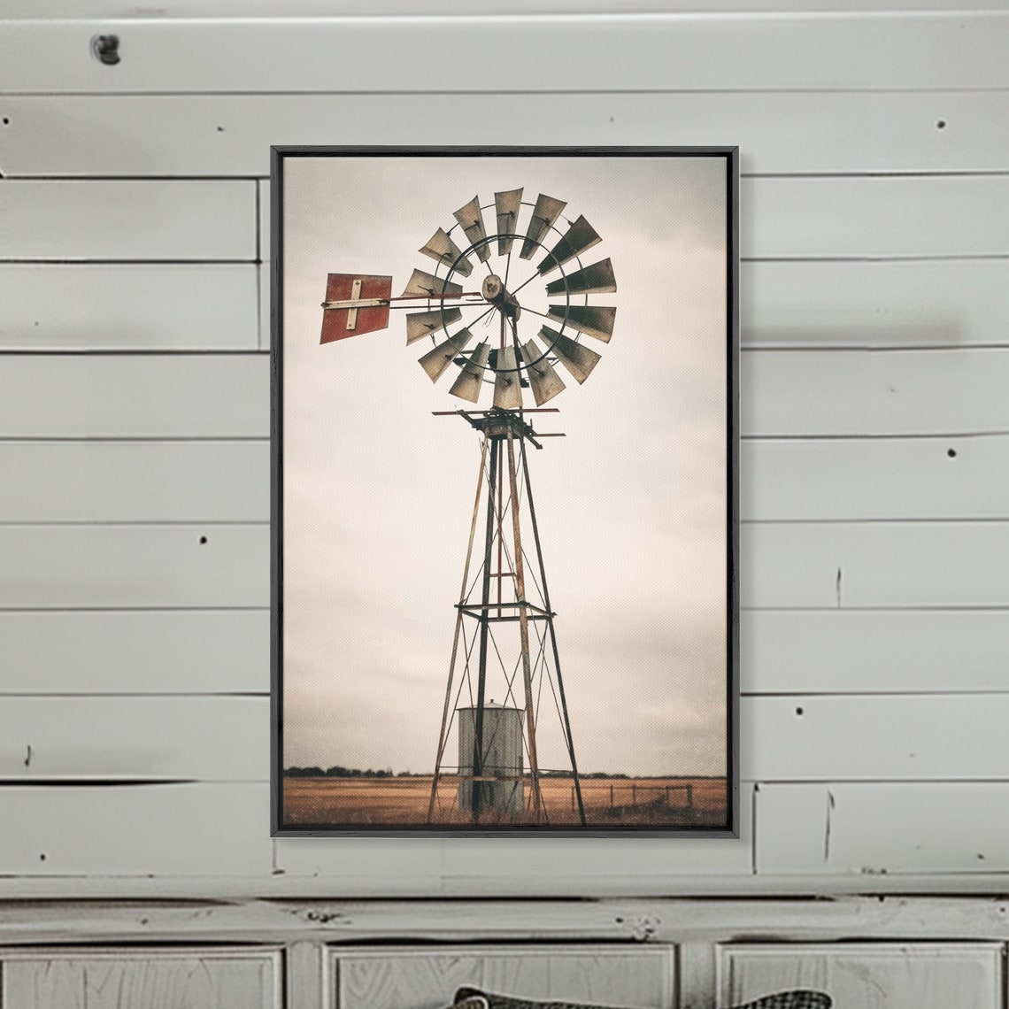 Rustic Farmhouse Home Decor Windmill Photography Photo Print Art Rustic Industrial Farmhouse Wall Art Picture Country Landscape Picture - Image 5