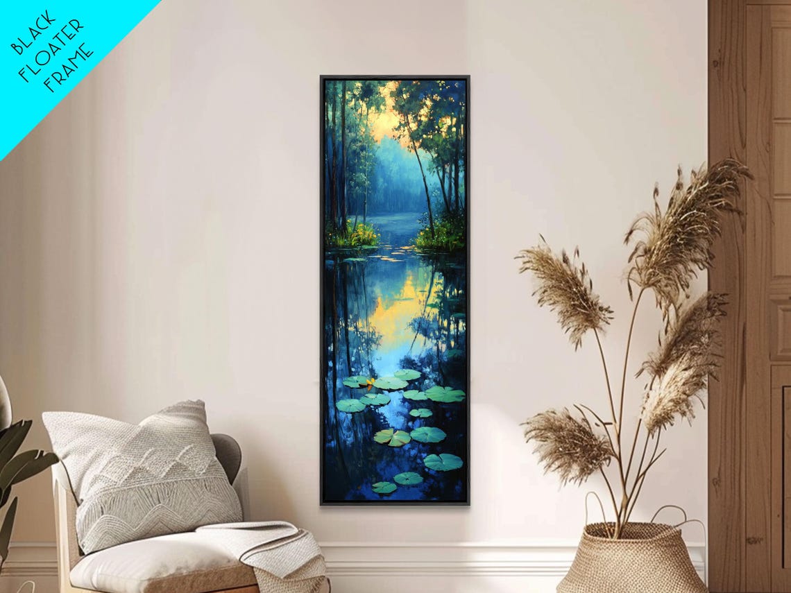 Sunrise Reflection On Forest Lake With Lily Pads Nature Travel Poster - Image 3