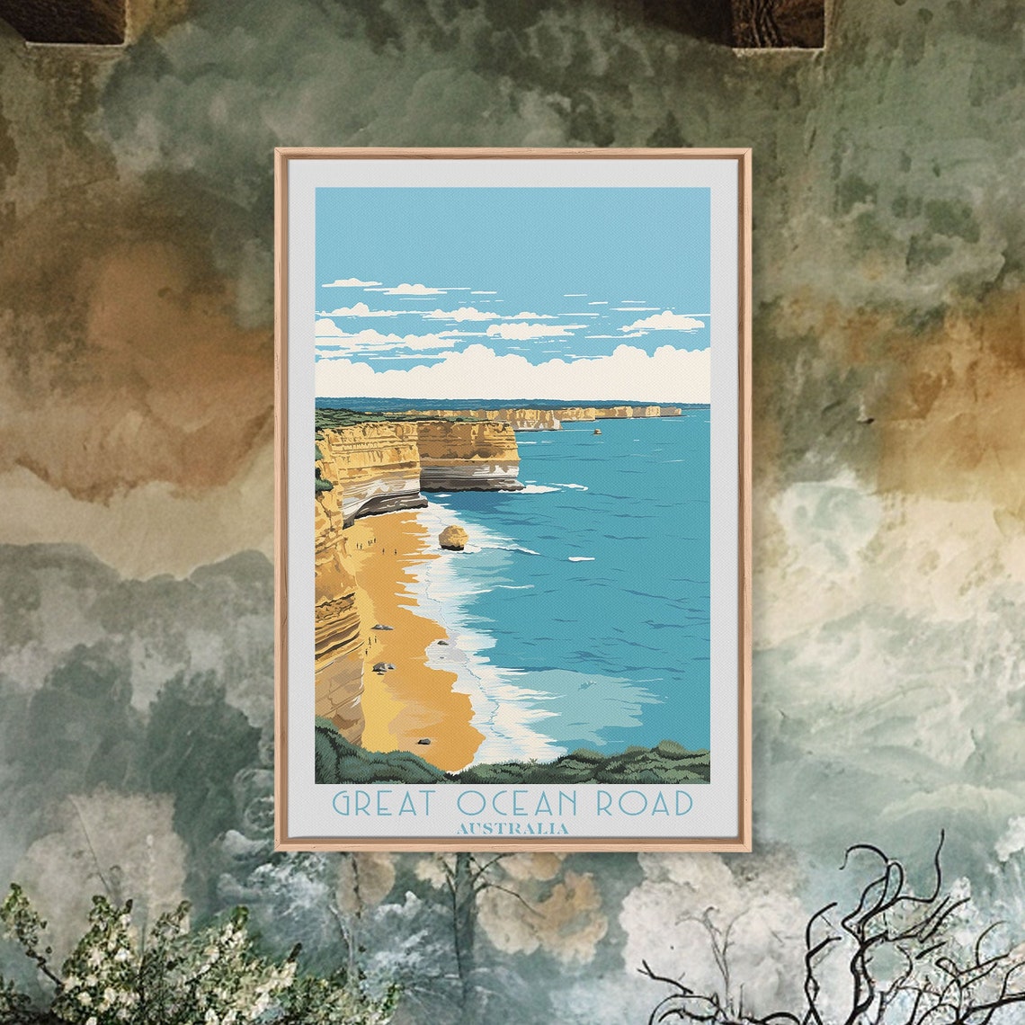Great Ocean Road Australia Limestone Cliffs Beach Ocean View Poster