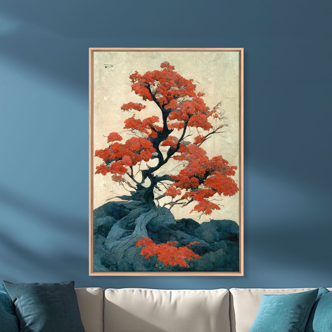 Japanese Maple Tree Vintage Woodblock Wall Art Print - Image 6