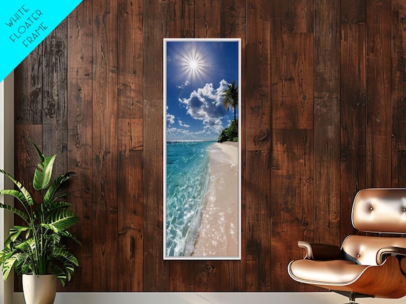 Tropical Beach Crystal Clear Turquoise Water Palm Sunny Day Poster