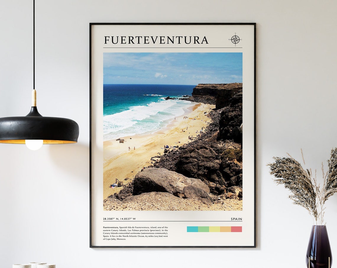 Fuerteventura Poster Fuerteventura Travel Print Spain Travel Poster Travel Decor Minimalist Travel Poster Travel Gift A1a2a3a4