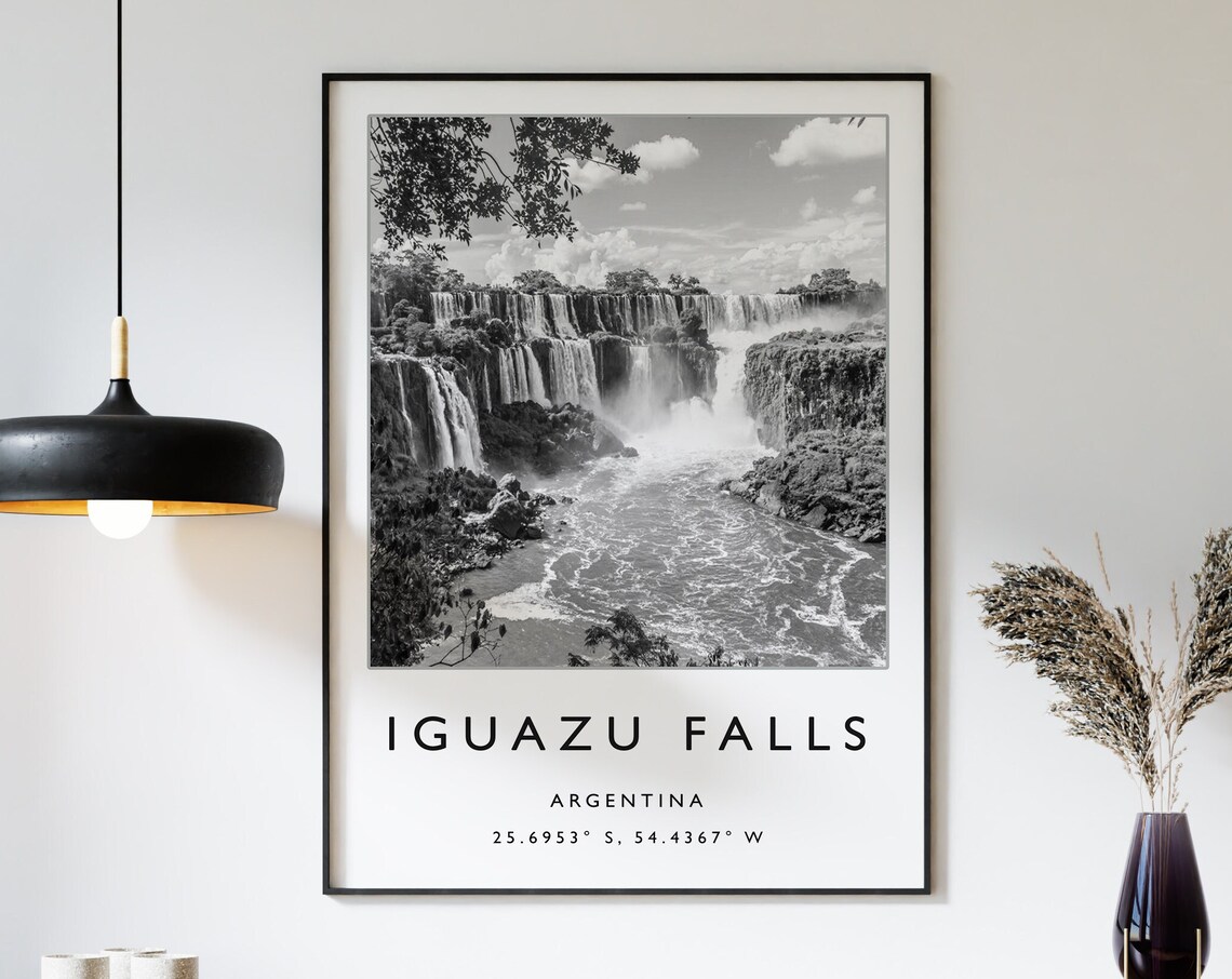Iguazu Falls Argentina Travel Poster, South America