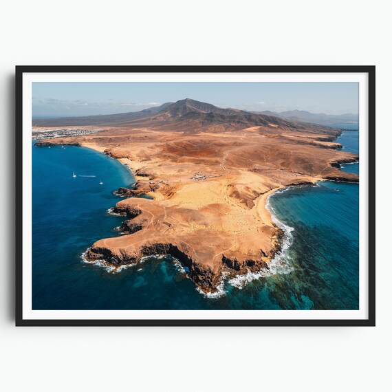 Lanzarote Travel Print Papagayo Beach Lanzarote Wall Art Lanzarote Beach Spain Print Lanzarote Poster Canary Islands Lanzarote Gift