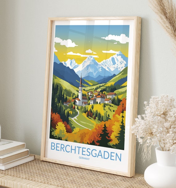 Berchtesgaden Print No 6 Berchtesgaden Poster Berchtesgaden Wall Art Berchtesgaden Art Print Artwork Germany Print Traveler Gift