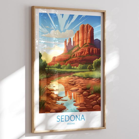 Sedona Print No 2 Sedona Poster Sedona Wall Art Sedona Art Print Sedona Artwork Sedona Travel Gift Arizona