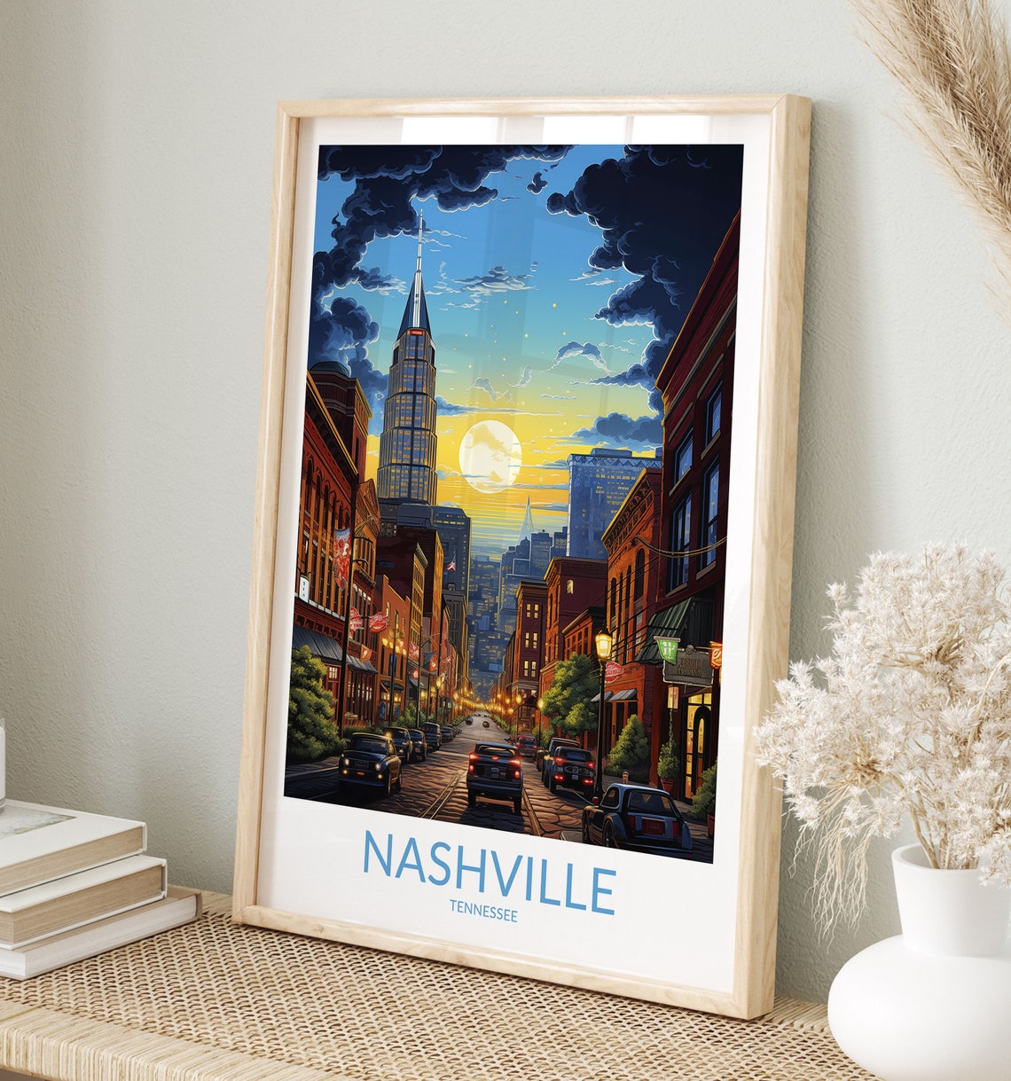 Nashville Print No 4 Nashville Poster Nashville Artwork Traveler Gift Tennessee Nashville Wall Art Nashville Art Print Home Decor