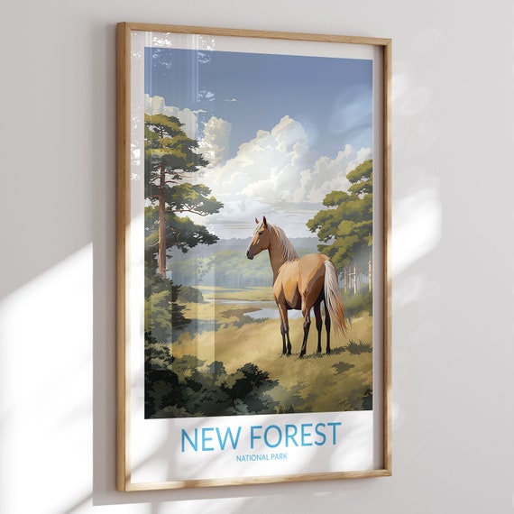 New Forest Print New Forest Poster New Forest Wall Art New Forest Art Print New Forest Artwork New Forest Travel Gift United Kingdom