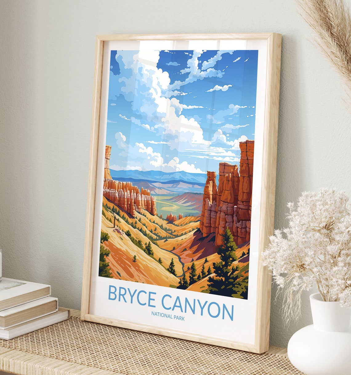 Bryce Canyon National Park Panoramic Hoodoo Canyon Red Rock Poster
