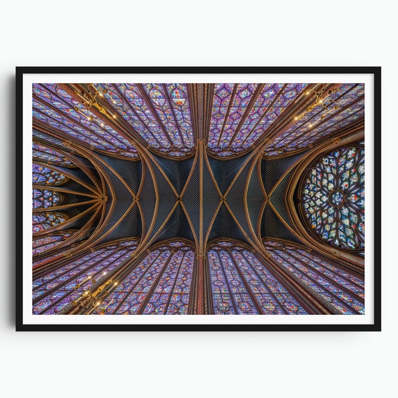 Paris Print Sainte Chapelle Cathedral Travel Gift Travel Poster Europe Print Paris Photography Housewarming Wall Art Architecture